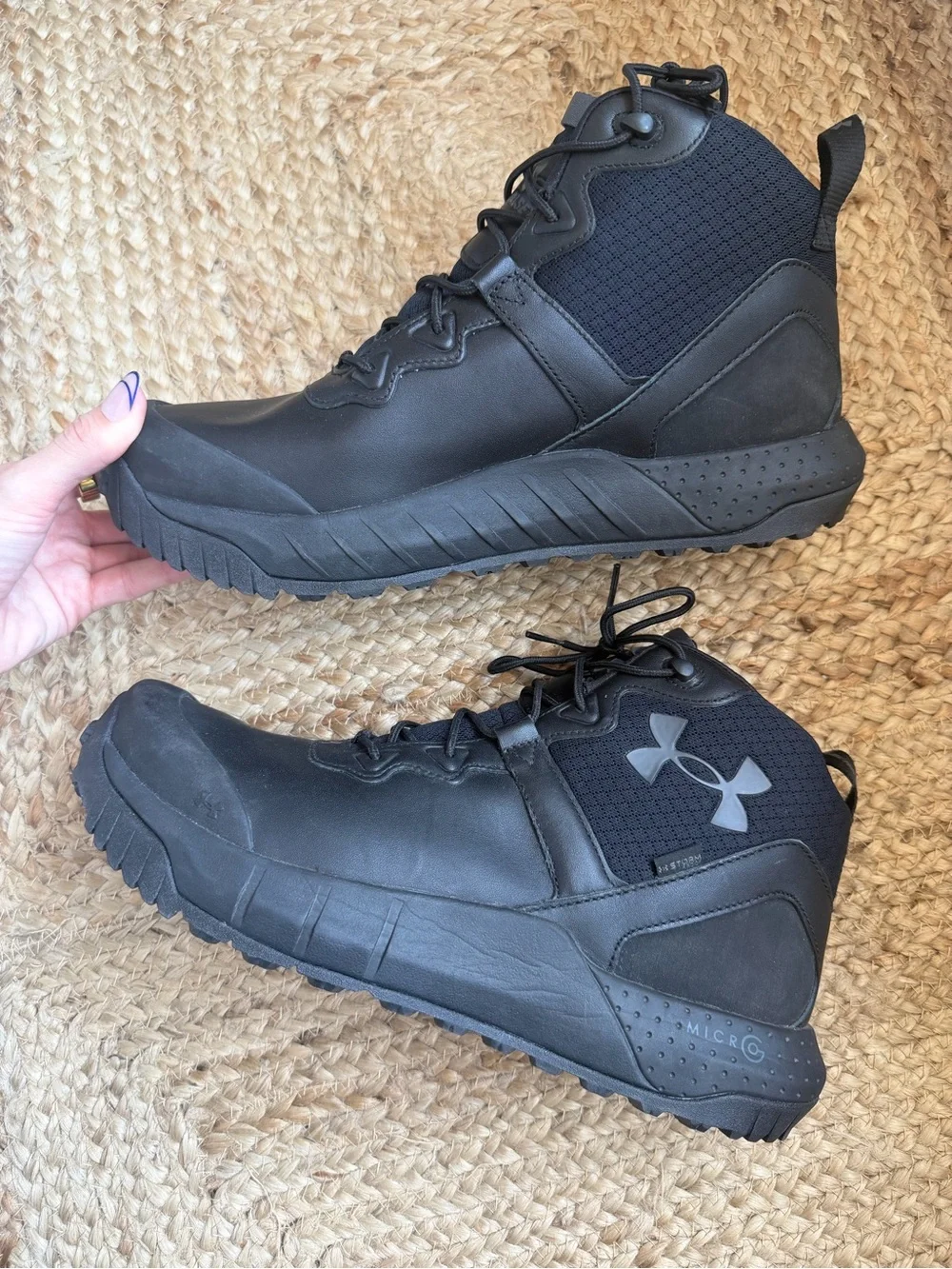 UNDER ARMOUR Micro G Valsetz Tactical Black Lace Up Mid Boots